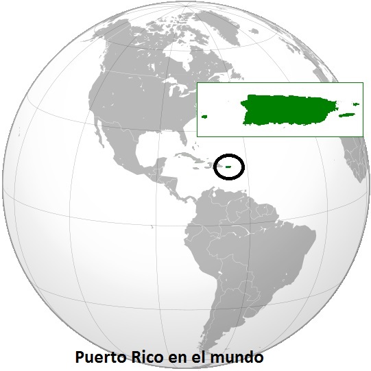 Localizacion de Puerto Rico en el Mundo
